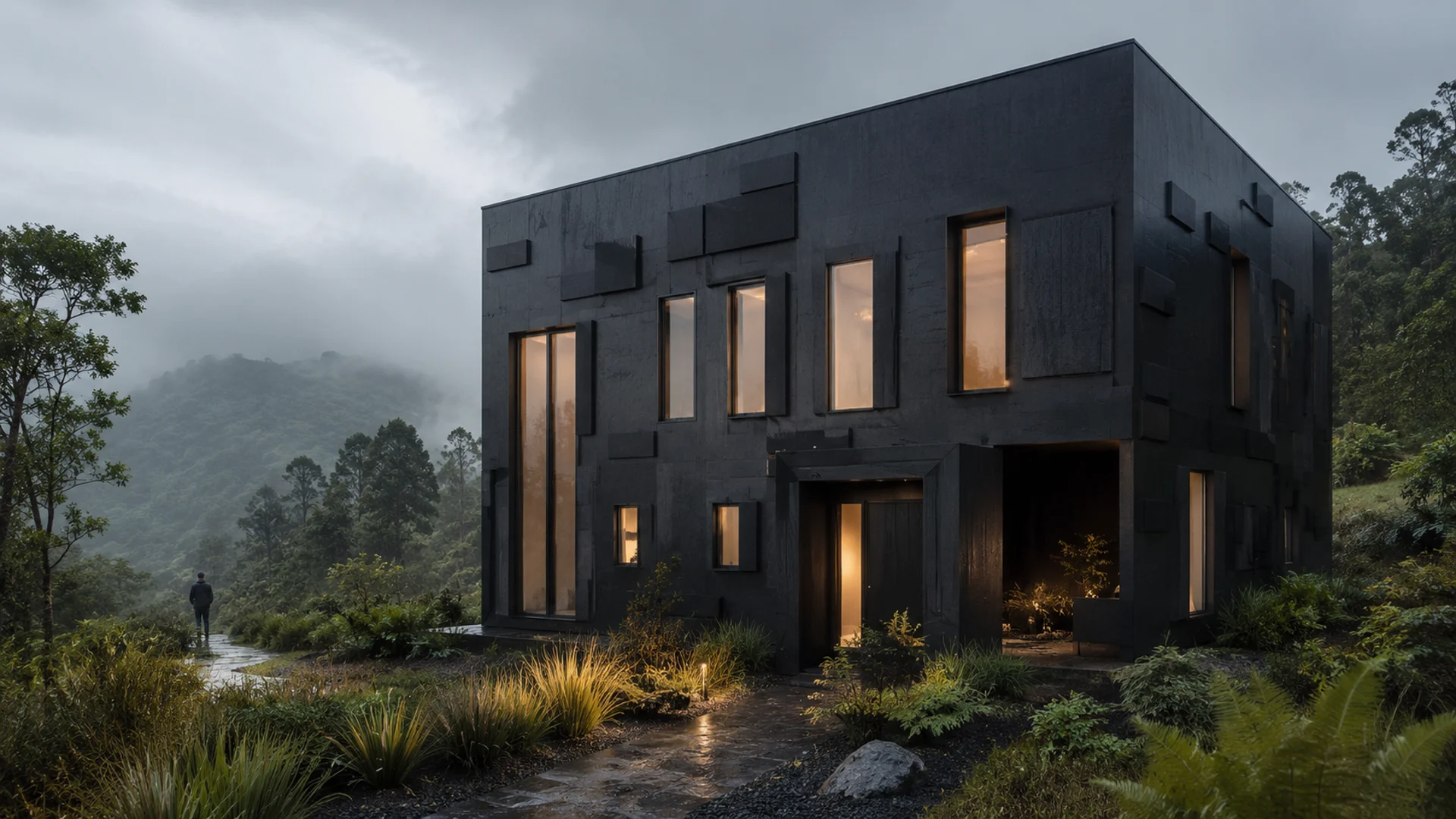Architectural visualisation of Casa Patio C-2 at Umbral Alto.